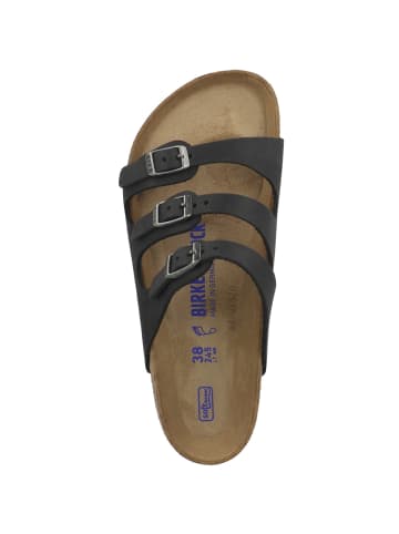 Birkenstock Sandale Florida SFB geöltes Nubukleder Weichbettung normal in schwarz