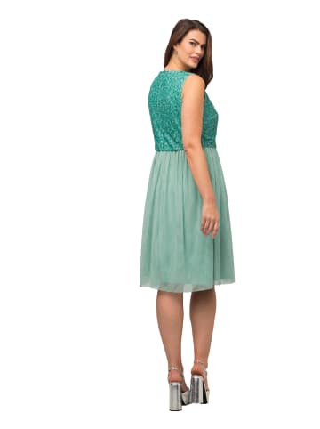 Ulla Popken Midikleid in grau türkis