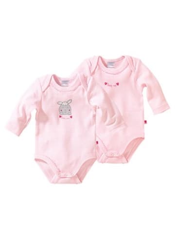 Bornino 2er-Pack Bodys langarm in Rosa