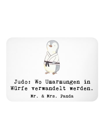 Mr. & Mrs. Panda Magnet Judo Umarmungen mit Spruch in Weiß