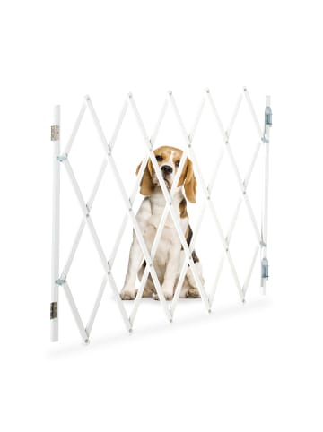 relaxdays Hundeabsperrgitter in Weiß - (B)118 x (H)69 cm