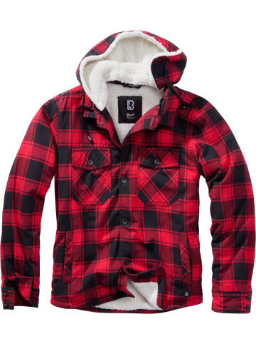 Brandit Jacke "Lumber Jacket Hooded" in Rot