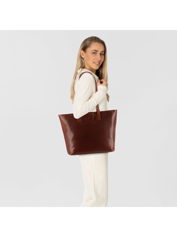 Greenburry Vintage Shopper Tasche XXL Leder 47 cm Laptopfach in natur