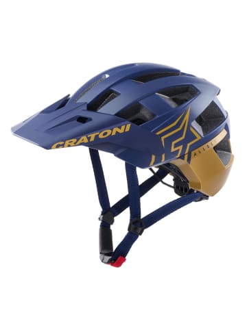Cratoni MTB-Helm AllSet Pro in blau/gold matt