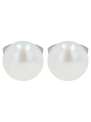 Adeliás Damen Ohrringe – Ohrstecker aus Titan mit Süßwasserperle in silber