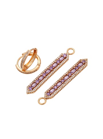 NAEMI Women Earrings in Rose Gold Violet