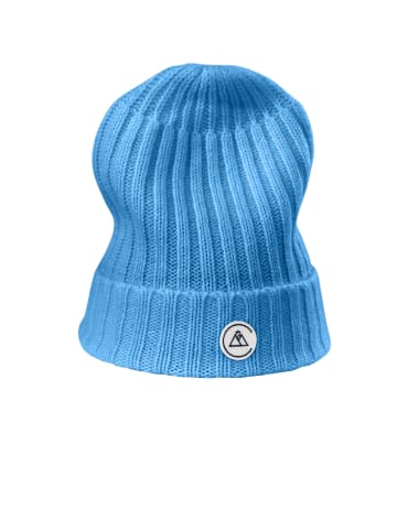 CASH-MERE.CH Bio Rib Mütze in Marina Blau