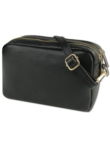 Toscanto Leder Umhängetasche Toscanto Tasche schwarz ca. 22cm