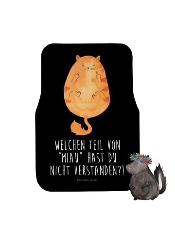 Mr. & Mrs. Panda Automatte Katze Mittelfinger mit Spruch in Schwarz