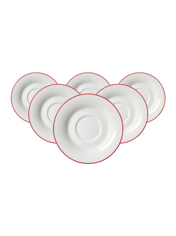 Ritzenhoff & Breker 6er Set Teeuntertassen Ostfriese in ø 12,5 cm in Rot