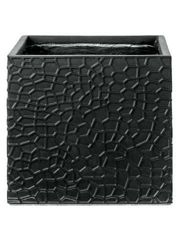 Beliani Outdoor Blumentopf FEIYAN in Schwarz - (W) 44 x (H) 38 x (L) 44 cm