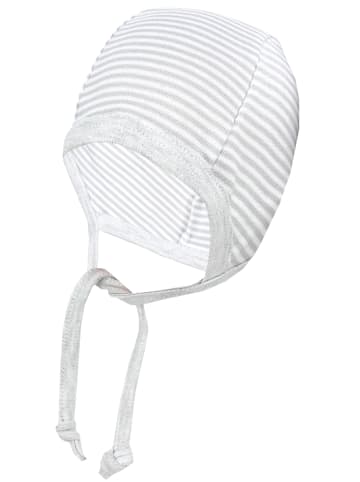 TupTam Unisex Baby Erstlingsmütze zum Binden 2er Pack in grau Modell 1