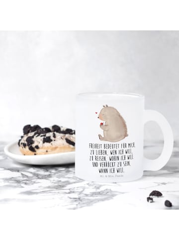 Mr. & Mrs. Panda Kaffeebecher Bär Marienkäfer mit Spruch in Transparent