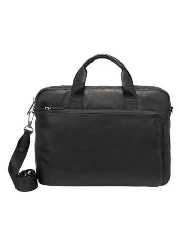 Strellson Clapton Aktentasche Leder 39 cm Laptopfach in black