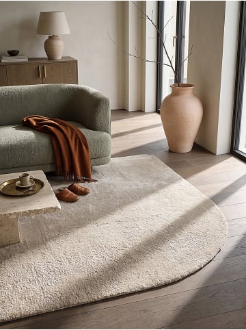 KADIMA DESIGN Teppich Hochflor Uni rutschhemmend weich wohnlich Wohnzimmer in Beige