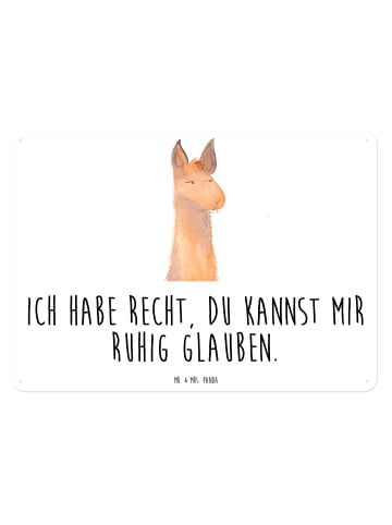 Mr. & Mrs. Panda tafel Lamakopf Genervt mit Spruch in Weiß