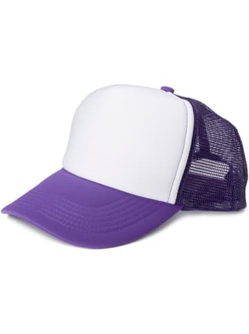 styleBREAKER Mesh Cap in Weiß-Lila