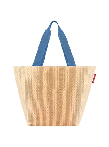 Reisenthel shopper M - Shopper 51 cm (teddy leo olive) in raffia blue