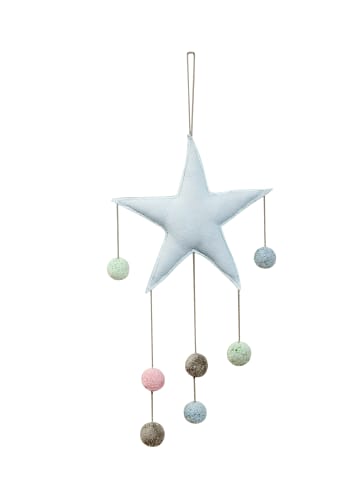 Happy Decor Kids Mobile "Star" in Blau - 30x70  cm