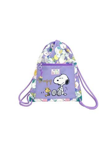 Snoopy Sportbeutel Turnbeutel Rucksack Gymbag mit Reißverschlusstasche