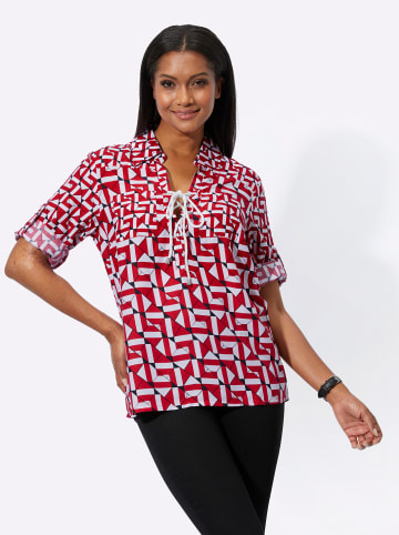 WITT WEIDEN Schlupfbluse in rot-schwarz-bedruckt