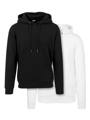 Urban Classics Hoody in black+white