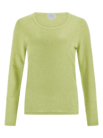 CASH-MERE.CH Recycelter Rundhals Pullover in Grün