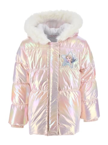 Disney Frozen Elsa Kinder Winterjacke gesteppt mit Kapuze in Silber