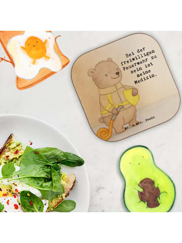 Mr. & Mrs. Panda Tischuntersetzer Bär Freiwillige Feuerwehr Desi... in Weiß