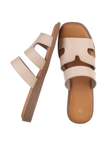 Ital-Design Sandale & Sandalette in Grau und Braun