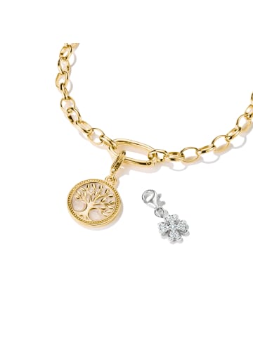 Thomas Sabo Charm-Anhänger Kleeblatt in silber