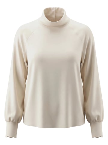 Zero Satin-Bluse mit Kragen in French Oak