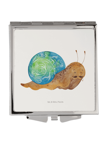 Mr. & Mrs. Panda Kosmetikspiegel Schnecke Sir ohne Spruch in Weiß