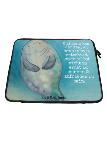 Mr. & Mrs. Panda Laptop Bag Seekuh Happy Design mit Spruch in Weiß