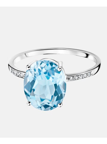 Diamant L'éternel Ring aus 585 Weißgold mit 3.16 Karat Diamant mit Topas