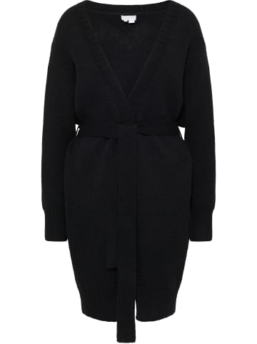 RISA Strick Long Cardigan in Schwarz