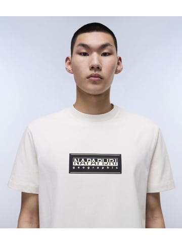 Napapijri T-Shirt "S-Box Logo Ss" in Weiß