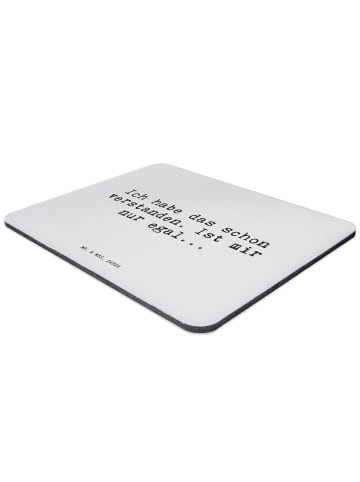 Mr. & Mrs. Panda Mouse Pad Ich habe das schon... mit Spruch in Aquarellblau