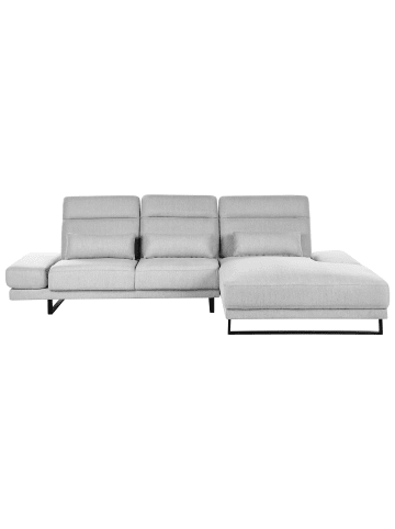 Beliani Ecksofa IKAST in Grau/Schwarz - (W) 320 x (H) 105 x (L) 214 cm linksseitig