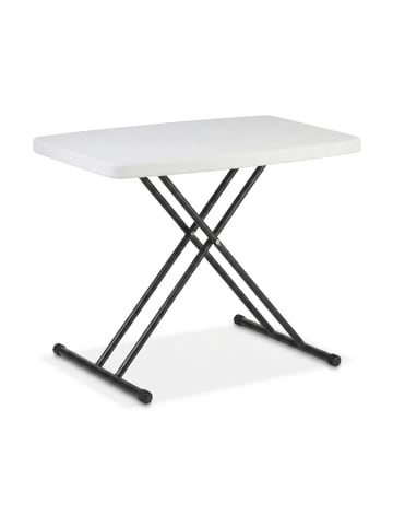 relaxdays Campingtisch in Weiß - (B)78 x (H)71 x (T)49 cm