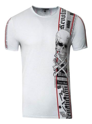 Rusty Neal Biker T-Shirt Front & Back Printed in Grau