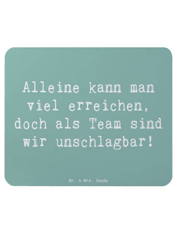 Mr. & Mrs. Panda Mauspad Spruch Im Team zuMenschmenarbeiten mit Spruch in Meeresbrise