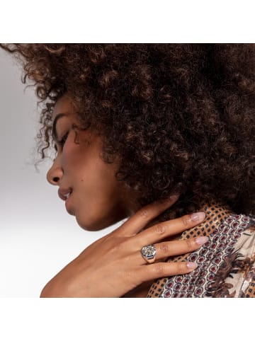 Thomas Sabo Ring Kompass Gold in schwarz, gelbgoldfarben, silberfarben