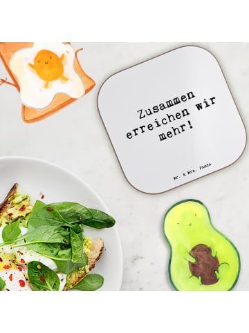 Mr. & Mrs. Panda Untersetzer für Gläser Spruch Im Team zuMenschmena... in Weiß