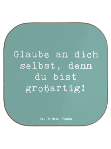 Mr. & Mrs. Panda Untersetzer für Gläser Spruch Selbstvertrauen s... in Meeresbrise