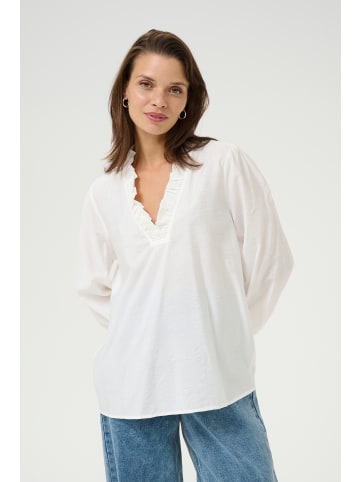 Kaffe Langarm-Bluse KAsanni Regular fit in Chalk