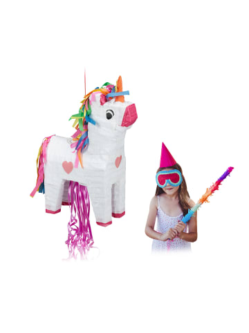 relaxdays Pinata "Einhorn" in Bunt