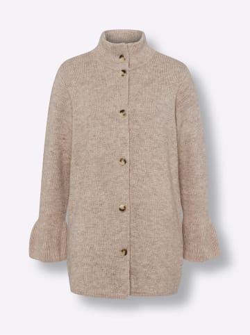 Heine Strickjacke in champagner-camel-meliert