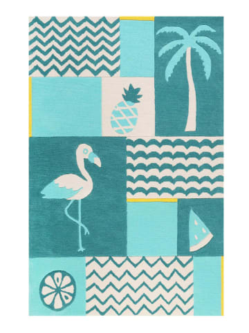 Smart Kids Teppich Fruity Flamingo in petrol