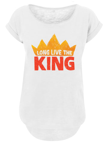 F4NT4STIC Long Cut T-Shirt Disney König der Löwen Movie Long Live The King in weiß